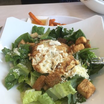 The SaltBox Cafe - Maryland Style Crabcake on Caesar salad! - New American Near Me - Kill Devil Hills, North Carolina