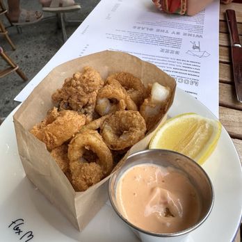 Flex Mussels - Calamari with calabrian chilli aioli - Seafood Near Me - New York, New York