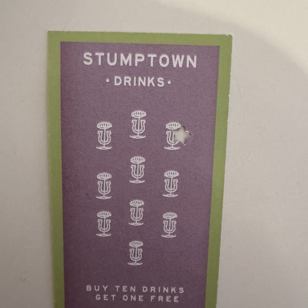 Stumptown Coffee Roasters - Punch card - Coffee & Tea Near Me - Brooklyn, New York
