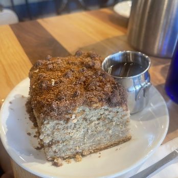 HomeGrown - Springdale - 9/23/23. Coffee cake with salted caramel sauce - Breakfast & Brunch Near Me - Springdale, Arkansas HomeGrown - Springdale - 9/23/23. Coffee cake with salted caramel sauce - Breakfast & Brunch Near Me - Springdale, Arkansas