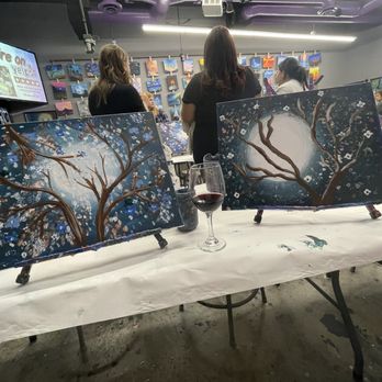 Purple Easel - Finished product - Paint & Sip Near Me - Ontario, California Purple Easel - Finished product - Paint & Sip Near Me - Ontario, California