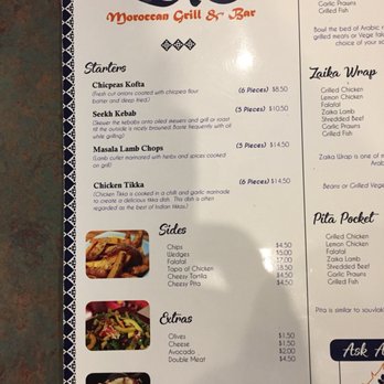 Zaika Moroccan Grill & Bar - Moroccan Near Me - Greymouth, WTC