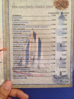 Menu photo 7 El Rincón de la Morena Cádiz, CA