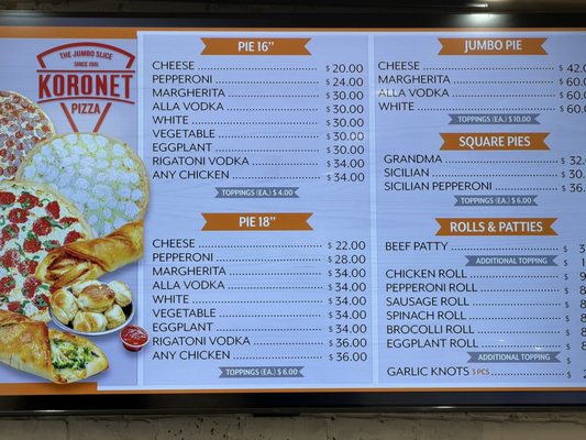 Menu photo 1 Koronet Pizza New York, NY Menu photo 1 Koronet Pizza New York, NY