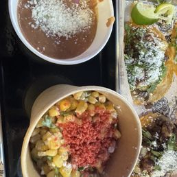 Street corn and beans Street corn and beans