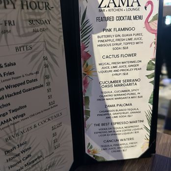 Zama - Specialty drink menu - Lounges Near Me - Fullerton, California Zama - Specialty drink menu - Lounges Near Me - Fullerton, California