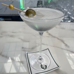 Perfect martini with Blue Cheese Stuffed Olives. Perfect martini with Blue Cheese Stuffed Olives.