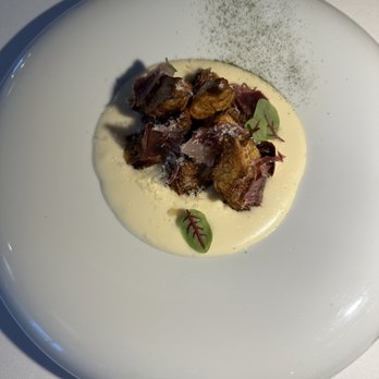 Casa Zeru - Tudelan artichokes with idiazabal and pata negra  For more pictures and food content follow our Instagram @asgoodas.itgets - Mediterranean Near Me - Miami, Florida