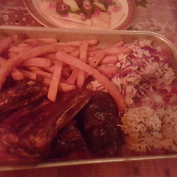 Queenie's - Half chicken and ribs,  coleslaw and fries - Caribbean Near Me - Surry Hills, NSW