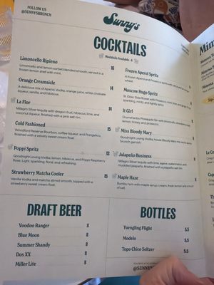 Menu photo 1 Sunny's  San Antonio, TX