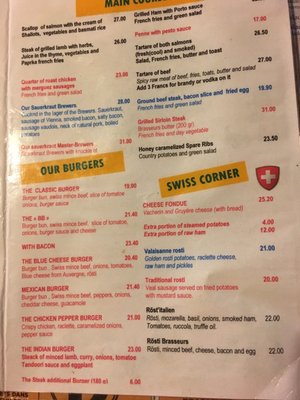 Menu photo 4 Taverne Les Brasseurs SA Geneva, GE Menu photo 4 Taverne Les Brasseurs SA Geneva, GE