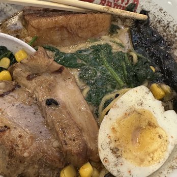 Santa Ramen - Pork black garlic broth. After digging in. - Ramen Near Me - San Mateo, California Santa Ramen - Pork black garlic broth. After digging in. - Ramen Near Me - San Mateo, California