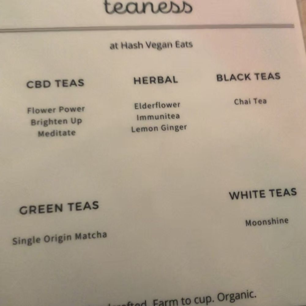 Hash Vegan Eatery - Tea menu - Vegan Near Me - San Antonio, Texas Hash Vegan Eatery - Tea menu - Vegan Near Me - San Antonio, Texas