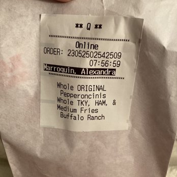 Eegee's - The bag with two sandwiches she tried to hand us - Fast Food Near Me - Phoenix, Arizona