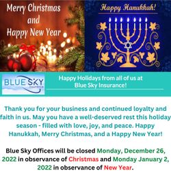 Blue Sky Insurance - Happy Holidays!