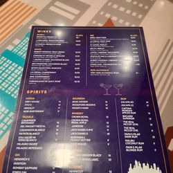 Skyline Lounge At LEGOLand Resort Florida - Menu