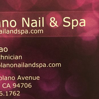 Solano Nail & Spa - Business Card - Nail Technicians Near Me - Albany, California Solano Nail & Spa - Business Card - Nail Technicians Near Me - Albany, California