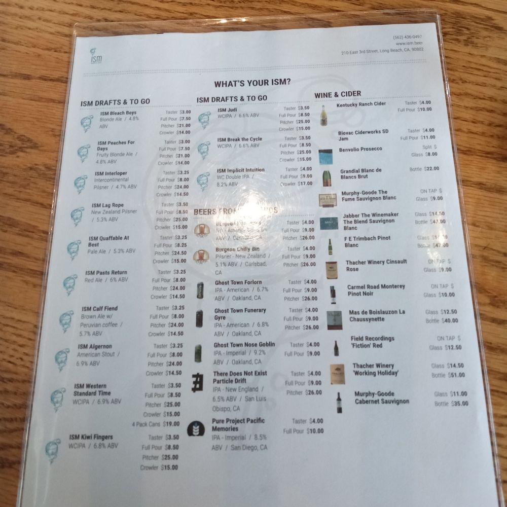 ISM Brewing & Kitchen - still adding beers frequently! The new coffee beer is wonderful - Brewpubs Near Me - Long Beach, California