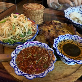 LaoTable - grilled chicken and papaya salad - Laotian Near Me - San Francisco, California