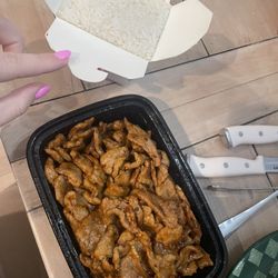 Mongolian beef white rice no veggies
