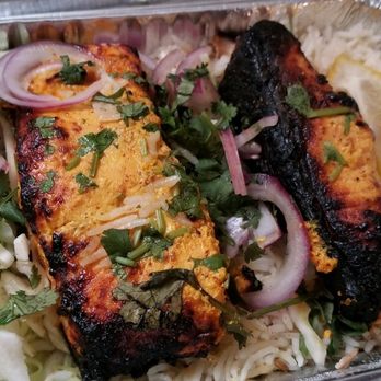 Karma Kafe - Salmon, not good. Asked for no rice. Too burnt. Very dry. - Indian Near Me - Hoboken, New Jersey Karma Kafe - Salmon, not good. Asked for no rice. Too burnt. Very dry. - Indian Near Me - Hoboken, New Jersey