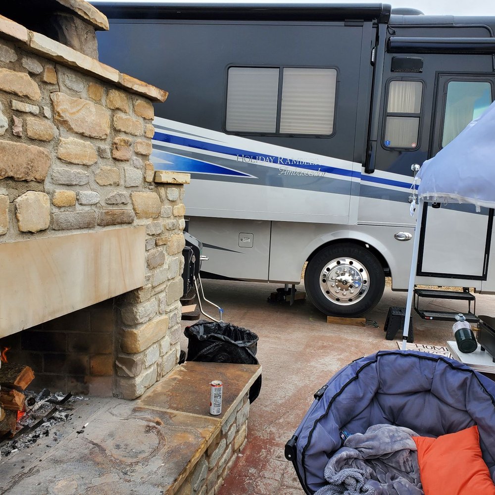 Anchor Down RV Resort - Fireplace at 56/57 - RV Parks Near Me - Dandridge, Tennessee