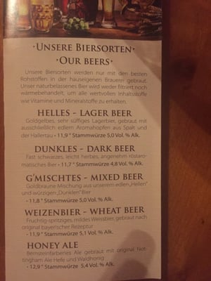 Menu photo 1 Stadtbrauerei Schwarzenberg Vienna, 9 Menu photo 1 Stadtbrauerei Schwarzenberg Vienna, 9