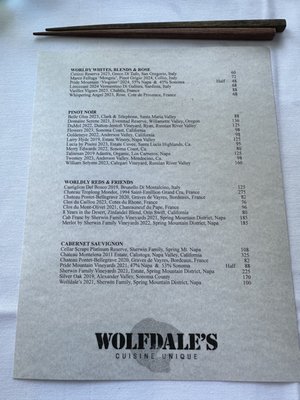 Menu photo 3 Wolfdale's Cuisine Unique Tahoe City, CA Menu photo 3 Wolfdale's Cuisine Unique Tahoe City, CA