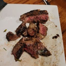 Inedible fat from the strip steak. Almost Ribeye levels of fat but certainly not prime. Inedible fat from the strip steak. Almost Ribeye levels of fat but certainly not prime.