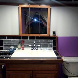 Dave's Contracting and Landscaping - vanity top completed