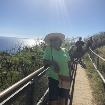 Oahu Nature Tours - My mom having fun at the top - Tours Near Me - Honolulu, Hawaii