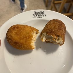 Croqueteria - Left- Salmon & cream cheese. Right- codfish & carrot