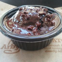 Molten Lava Cake. Jonesing for cheap chocolate fix. This works.