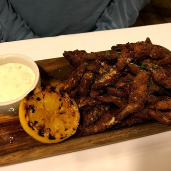 The English Restaurant - Devilled whitebait appetizer - British Near Me - London, XGL The English Restaurant - Devilled whitebait appetizer - British Near Me - London, XGL