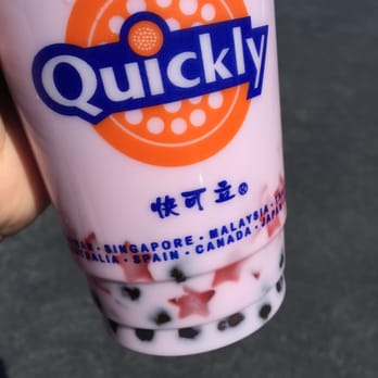 Quickly - taro with pearls and strawberry stars! - Bubble Tea Near Me - Redwood City, California Quickly - taro with pearls and strawberry stars! - Bubble Tea Near Me - Redwood City, California