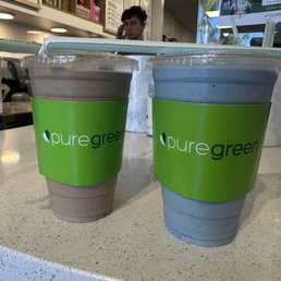 blue banana smoothie, mocha cold brew smoothie