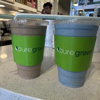 Pure Green - blue banana smoothie, mocha cold brew smoothie - Acai Bowls Near Me - Carlsbad, California