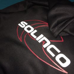 French Press Custom Apparel Printing & Design - Poly jackets with stretchable poly ink.