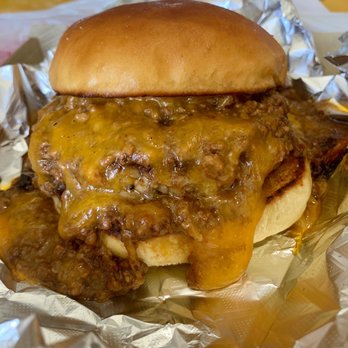 City Limits Barbeque - Brisket burger with brisket chili and cheese - Barbeque Near Me - West Columbia, South Carolina City Limits Barbeque - Brisket burger with brisket chili and cheese - Barbeque Near Me - West Columbia, South Carolina