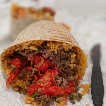 Fatima's Grill - Hot Cheetos Beef Burrito... so good!!! - Mediterranean Near Me - Downey, California