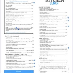 Lunch menu