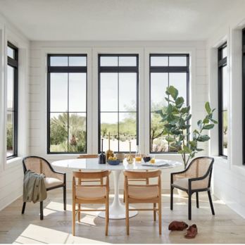 Pella Windows and Doors Showroom of Frisco, TX - New casement windows allow for more natural light in the home and the black frames provide a contemporary look. - Windows Installation Near Me - Frisco, Texas Pella Windows and Doors Showroom of Frisco, TX - New casement windows allow for more natural light in the home and the black frames provide a contemporary look. - Windows Installation Near Me - Frisco, Texas