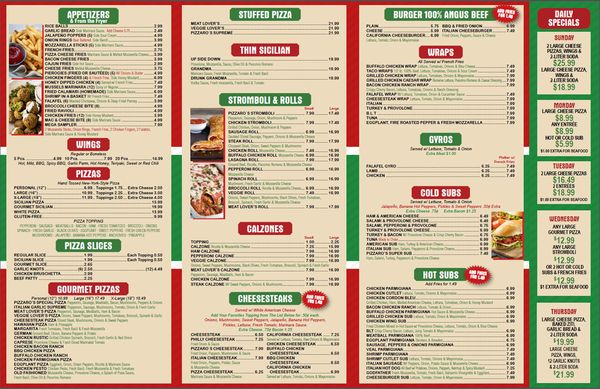 Menu photo 1 Pizzaro's Pizzeria East Stroudsburg, PA Menu photo 1 Pizzaro's Pizzeria East Stroudsburg, PA