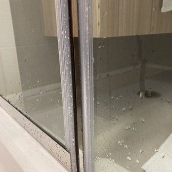 SpringHill Suites by Marriott Irvine Lake Forest - Shower door does not close towards the lower 1/3 of the door. Water leaks out. - Hotels Near Me - Lake Forest, California SpringHill Suites by Marriott Irvine Lake Forest - Shower door does not close towards the lower 1/3 of the door. Water leaks out. - Hotels Near Me - Lake Forest, California