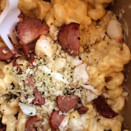 Mac & cheese with lump crab and andouille sausage Mac & cheese with lump crab and andouille sausage