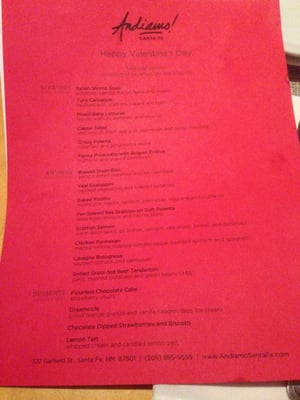 Menu photo 7 Andiamo! Santa Fe, NM