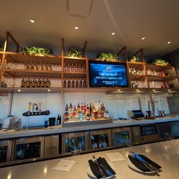 Sit down bar.