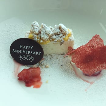 Sierra Mar - Impeccable dessert. Angel cake, lemon puree, candied nuts, rose ice cream, strawberries. - New American Near Me - Big Sur, California Sierra Mar - Impeccable dessert. Angel cake, lemon puree, candied nuts, rose ice cream, strawberries. - New American Near Me - Big Sur, California