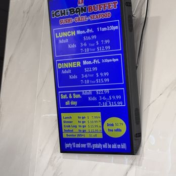 Ichiban Buffet - Menu - Buffets Near Me - Covina, California