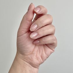 Naperville Nail Spa - OPI: "baby take a vow" for neutral nails. This is about a week in to having builder gel
